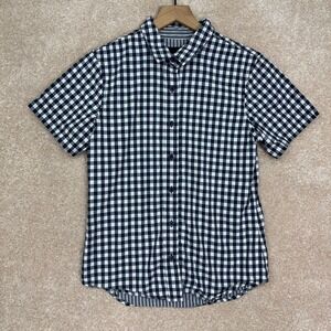 WILDFANG The Essential Button Up Shirt Size XS Blue Cotton‎ Checkered